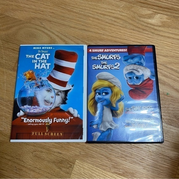 Smurfs Dr. Seuss Cat in the Hat DVD Bundle Lot Kids Children - Picture 1 of 2